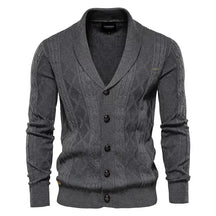 Cardigan Masculino de Tricot com Gola Smooking Elegance