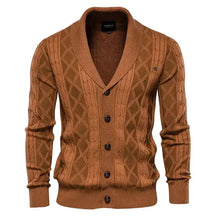 Cardigan Masculino de Tricot com Gola Smooking Elegance