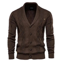 Cardigan Masculino de Tricot com Gola Smooking Elegance